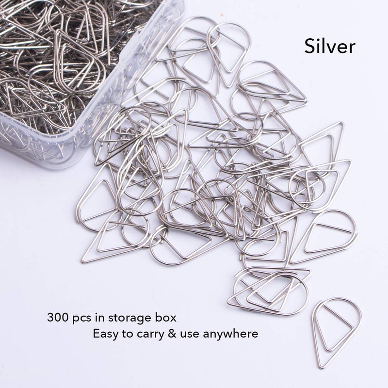 VENCINK 300 Pieces Silver Cute Paper Clips Smooth Stainless Steel Drop-Shaped Wire Small Paperclips for Office Supplies Wedding Women Girls Kids School Students Paper Document Organizing by VENCINK - Image 5